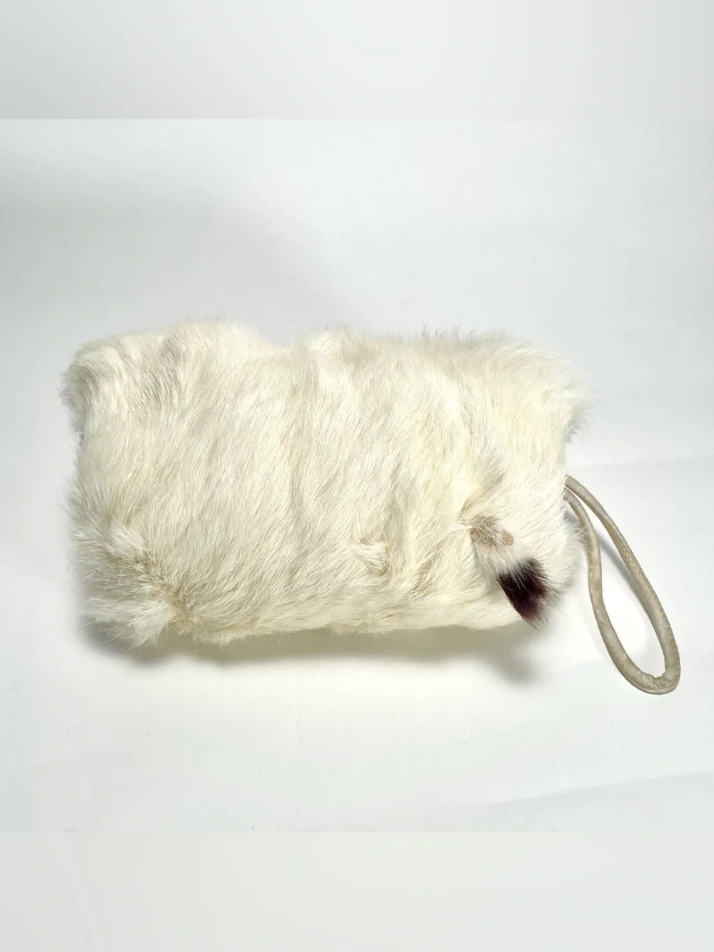 Vintage Winter Ermine Fur Muff With Wristlet Small Size 9